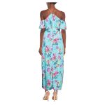 Rochie Lungă MARCIANO by GUESS, Femei – Satin, Imprimeu Floral, Cu Curea - imagine 4