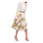Fusta Marciano by GUESS – Georgette Ecru/Verde pentru Sezonul Primăvară/Vara- Marime 38 - imagine 3