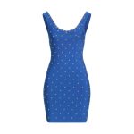 Rochie Mini Bodycon MARCIANO by GUESS – Albastră, Cu Aplicații și Studuri