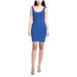 Rochie Mini Bodycon MARCIANO by GUESS – Albastră, Cu Aplicații și Studuri - imagine 2