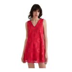 Rochie Mini Desigual 'Hamburgo' cu Dantelă Daisy și Decolteu în V- Marime M - imagine 2