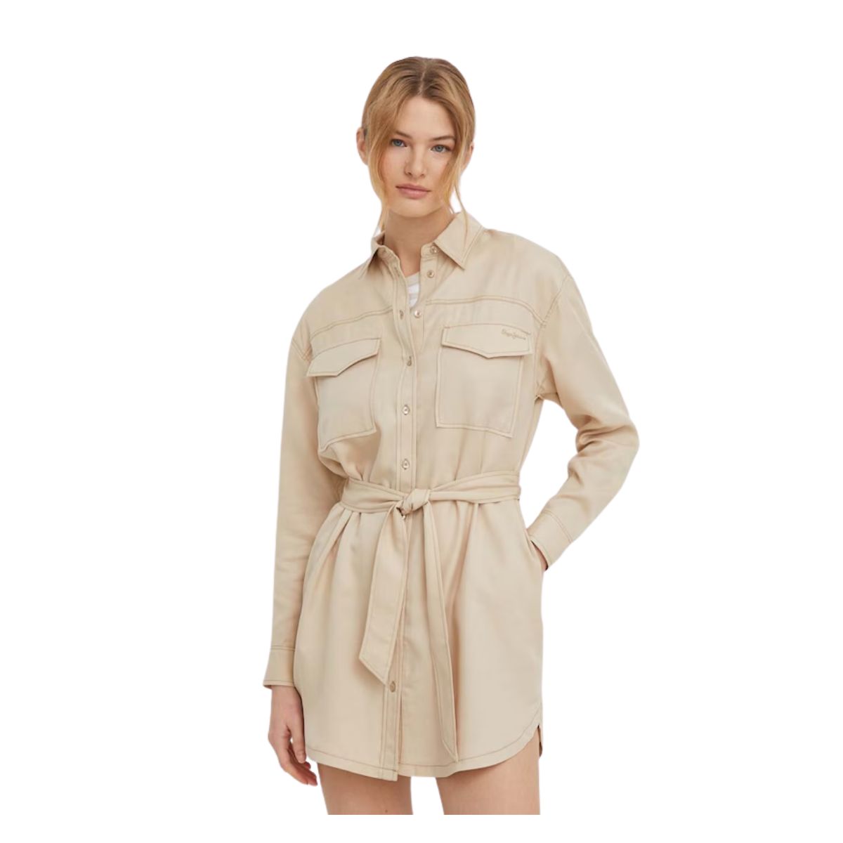 Rochie Pepe Jeans Beate din Lyocell – Design Confortabil și Durabil_1 Rochie Pepe Jeans Beate din Lyocell – Design Confortabil și Durabil - imagine 1