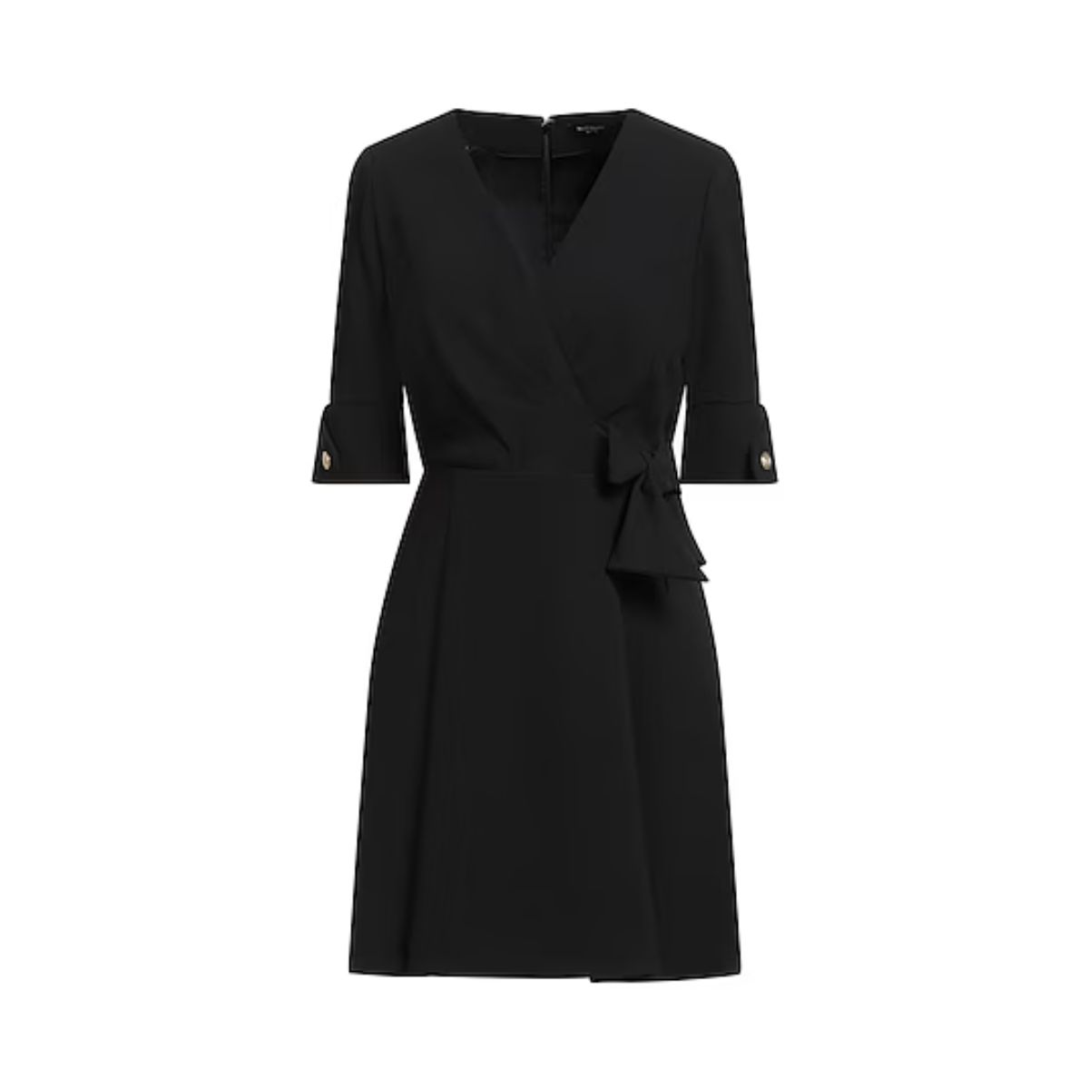 Rochie Scurtă Flared MARCIANO by GUESS, Femei – Crepe, Decolteu în V, Detaliu Fundiță_1 Rochie Scurtă Flared MARCIANO by GUESS, Femei – Crepe, Decolteu în V, Detaliu Fundiță - imagine 1