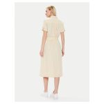 Rochie Tip Cămașă Pepe Jeans Evelinda - Bej, Regular Fit, Midi - imagine 2