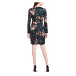 Rochie de Ceremonie MARCIANO by GUESS, Femei – Ajustată, Satinat, Imprimeu Floral, Mâneci Lungi - imagine 3