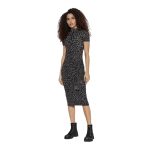 Rochie de Zi Desigual Panter – Gri/Negru, Imprimeu Animal Print, Slim Fit - imagine 4