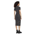 Rochie de Zi Desigual Panter – Gri/Negru, Imprimeu Animal Print, Slim Fit - imagine 3