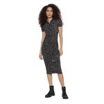 Rochie de Zi Desigual Panter – Gri/Negru, Imprimeu Animal Print, Slim Fit - imagine 2