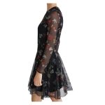 Rochie Scurtă Evazată Desigual Mickey Lovers – Imprimeu Mickey Mouse, Neagră - imagine 3