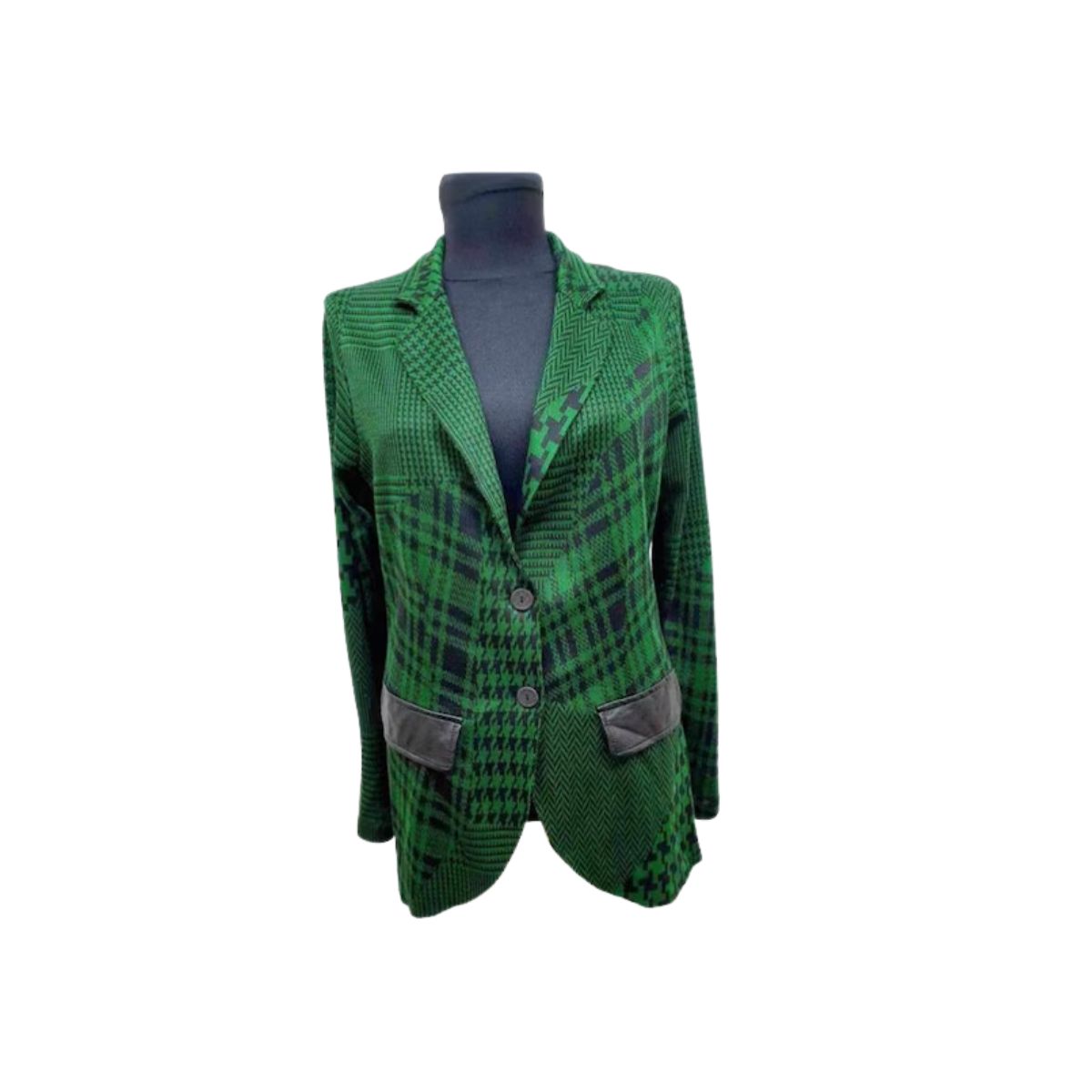 Sacou Rinascimento L, Verde-Negru_1 Sacou Rinascimento L, Verde/Negru – Elegant și Versatil pentru Orice Ocazie - imagine 1