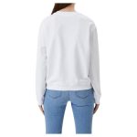Tricou Alb Geometric cu Imprimeu și Inscripții - 95% Bumbac, 5% Spandex - imagine 3