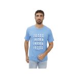 Tricou Jack & Jones Bleu Pacific cu Logo Bicolore – Confort și Stil