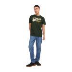 Tricou Jack & Jones din Bumbac Organic cu Logo - Verde Militar - imagine 2