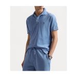 Tricou Polo Custom Slim Fit Ralph Lauren Spa Terry - Campus Blue - imagine 3