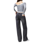Blugi damă ADRIXX wide leg gri închis – moderni și confortabili - imagine 2