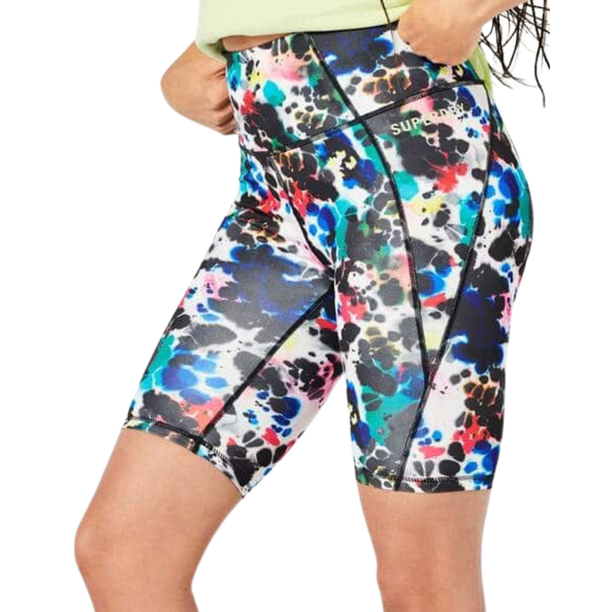 2 Colanți scurți damă Superdry sport multicolor – mărime L – fitness - imagine 1