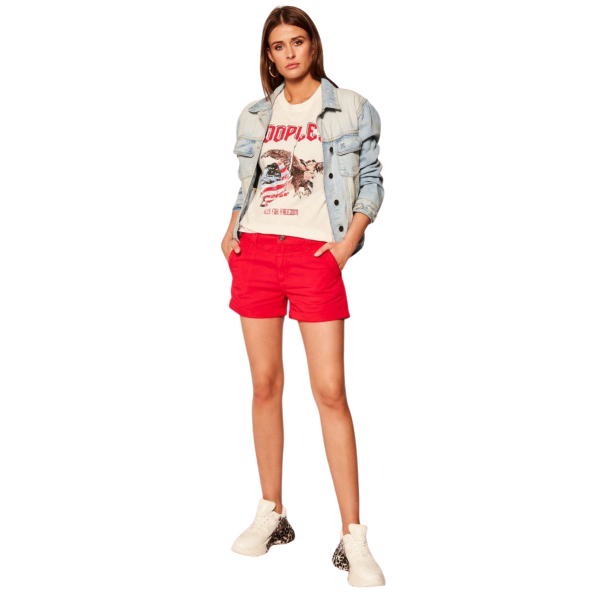 Pantaloni scurți damă Pepe jeans- roșii – mărime 27 – vară