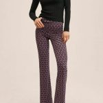 Pantaloni damă Mango evazați – mărime L – multicolor – casual