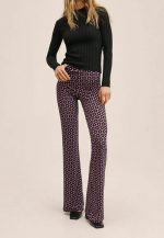 Pantaloni damă Mango evazați – mărime L – multicolor – casual