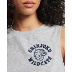 Maieu crop damă Superdry gri cu logo – mărime XS – casual sport - imagine 2