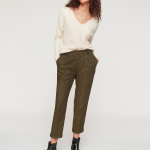 Pantaloni eleganți damă Motivi – mărime 44 – kaki– office