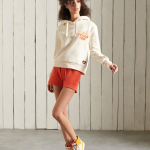 Pantaloni scurți damă Superdry portocalii – casual sport,marime M
