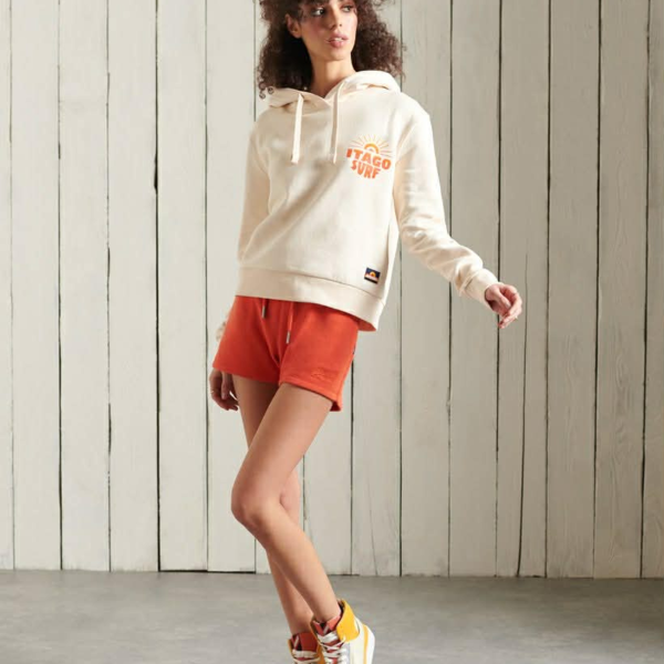 Pantaloni scurți damă Superdry portocalii – casual sport,marime M