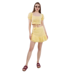 Fustă damă Pepe Jeans galbenă cu volane – mărime XS – vară - imagine 3