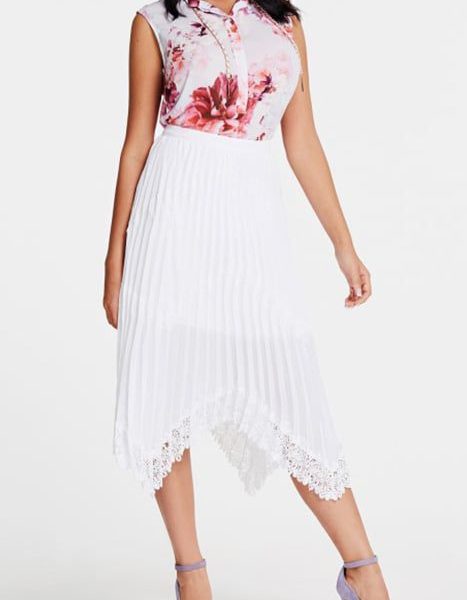 Fusta Marciano by guess din dantela alb veritabil- marime 40