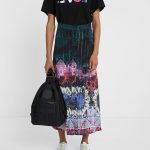 Fustă damă Desigual midi multicolor – mărime 38