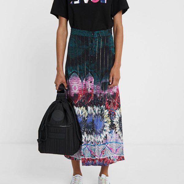 Fustă damă Desigual midi multicolor – mărime 38