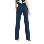 Pantaloni damă Guess Marciano eleganți –culoare Secret Blue, mărime 36 - imagine 5