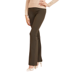 Pantaloni damă Guess Marciano evazați – culoare olive, mărime 40 - imagine 5