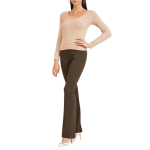 Pantaloni damă Guess Marciano evazați – culoare olive, mărime 40 - imagine 3