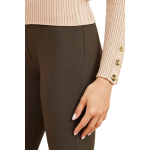 Pantaloni damă Guess Marciano evazați – culoare olive, mărime 40 - imagine 2