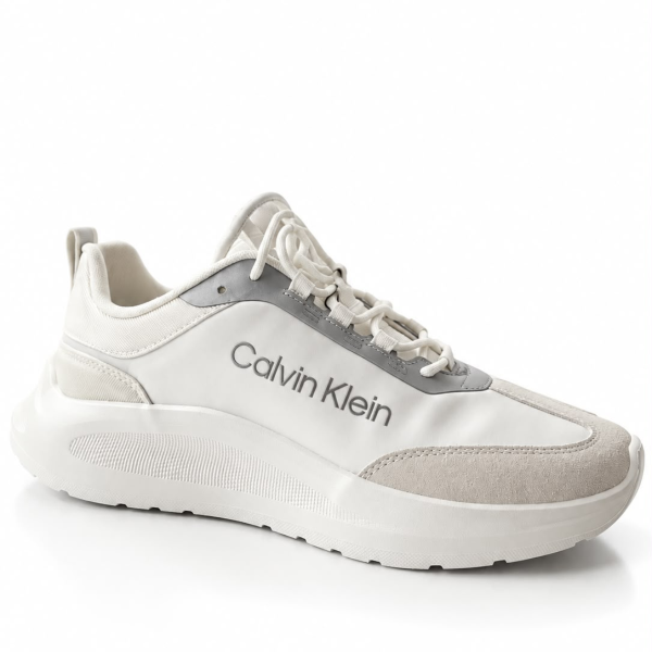 Calvin Klein Sneakers damă albi cu detalii gri Mărime 40