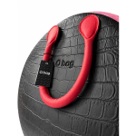 O bag – Geantă damă neagră cu textură tip crocodil - imagine 2