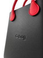 O bag Geantă damă neagră cu mânere roșii - imagine 3