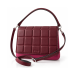 O bag Geantă damă bordo și fucsia cu clapetă matlasată