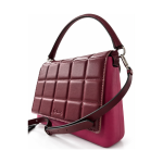 O bag Geantă damă bordo și fucsia cu clapetă matlasată - imagine 2